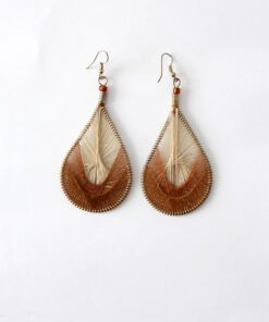 vintage string art Peruvian thread earrings