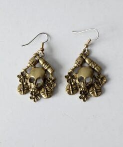 vintage skull dangle earrings