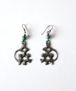 vintage abstract drop earrings