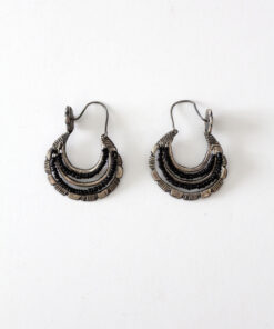 vintage Mexican dangle hoop earrings