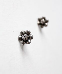 vintage sterling silver floral earrings