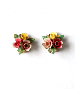 vintage 30s Austrian enamel earrings