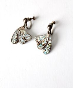 vintage abalone shell earrings
